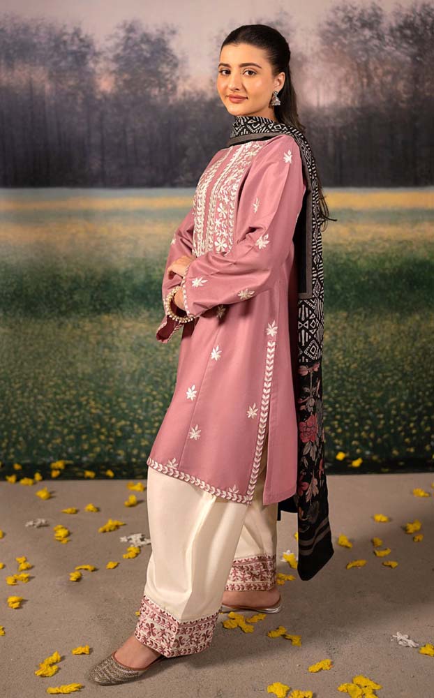 ★ Premium Dhanak 3-Piece Embroidered Winter Collection