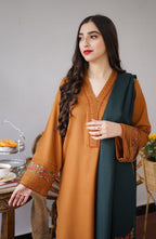 ★ Premium Dhanak 3-Piece Embroidered Winter Collection