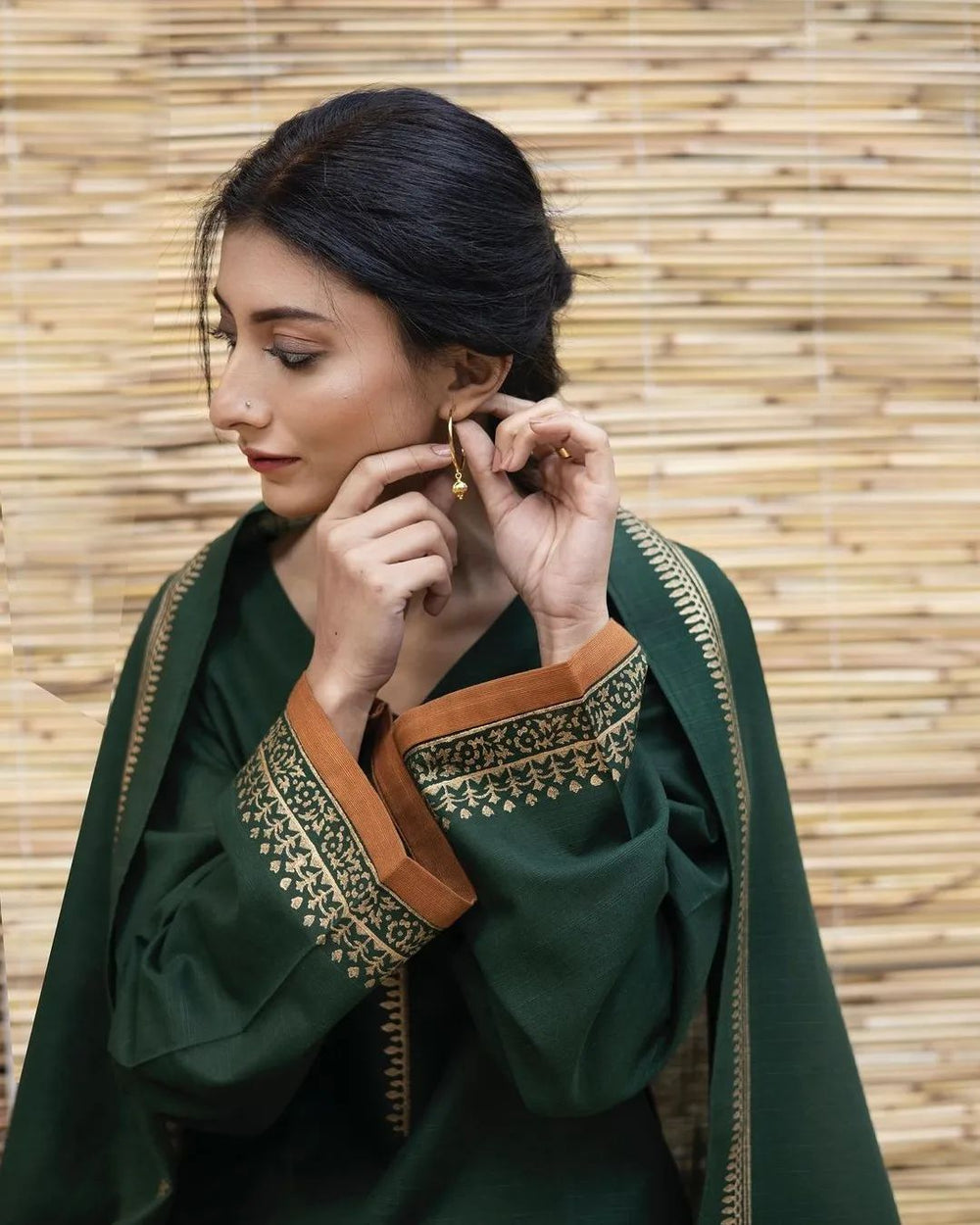 ★ Premium Dhanak 3-Piece Embroidered Winter Collection