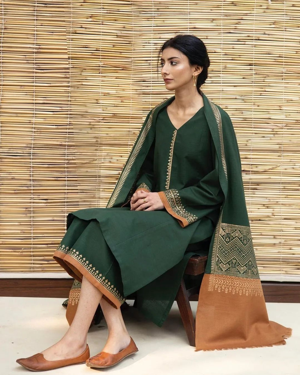 ★ Premium Dhanak 3-Piece Embroidered Winter Collection