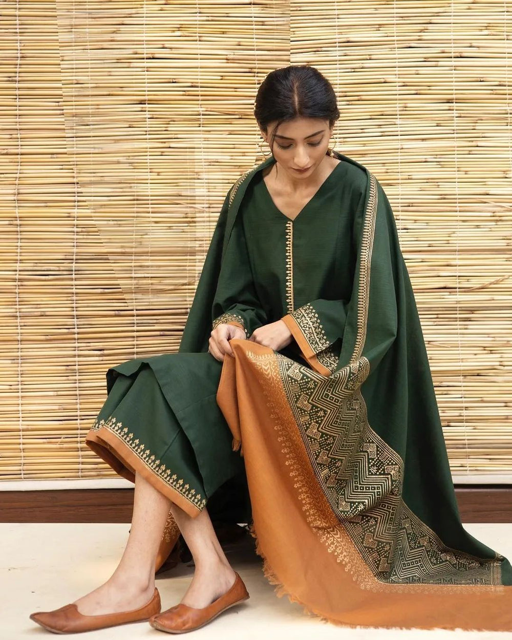 ★ Premium Dhanak 3-Piece Embroidered Winter Collection