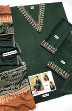 ★ Premium Dhanak 3-Piece Embroidered Winter Collection