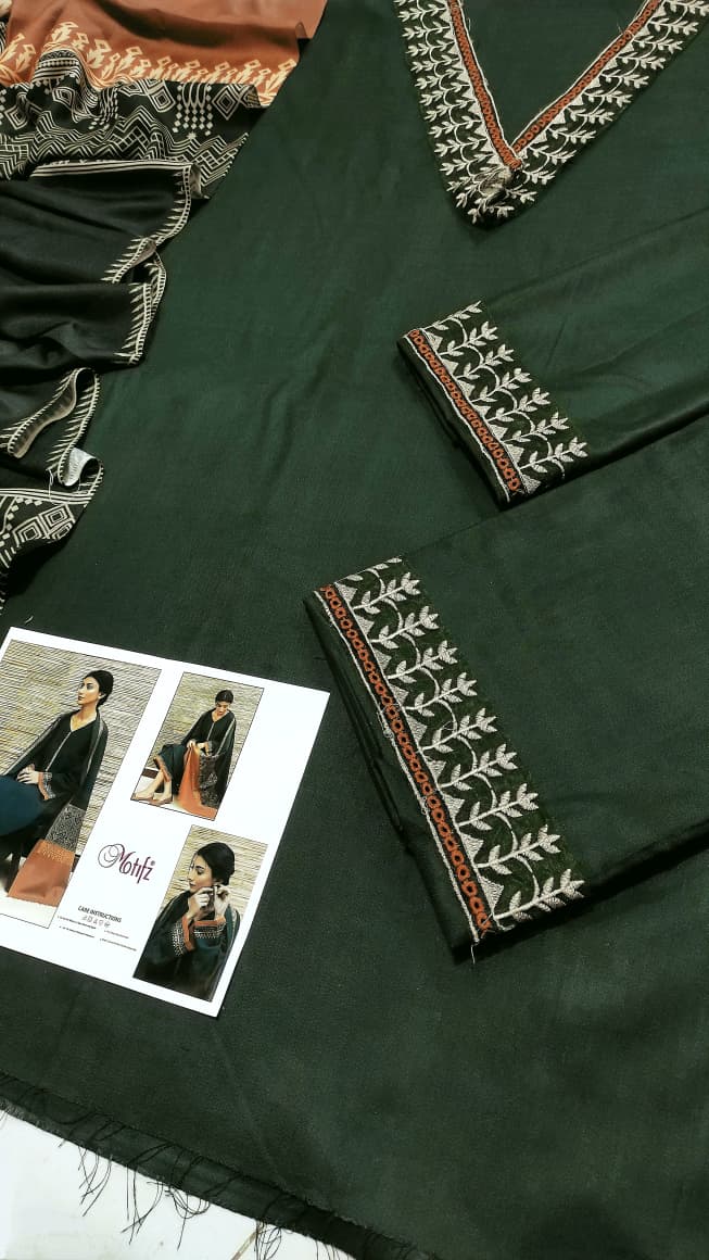 ★ Premium Dhanak 3-Piece Embroidered Winter Collection