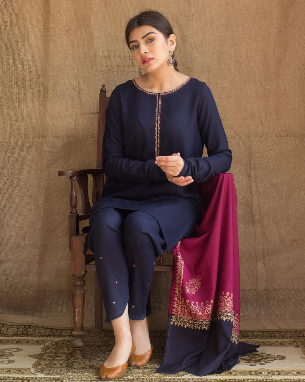★ Premium Dhanak 3-Piece Embroidered Winter Collection
