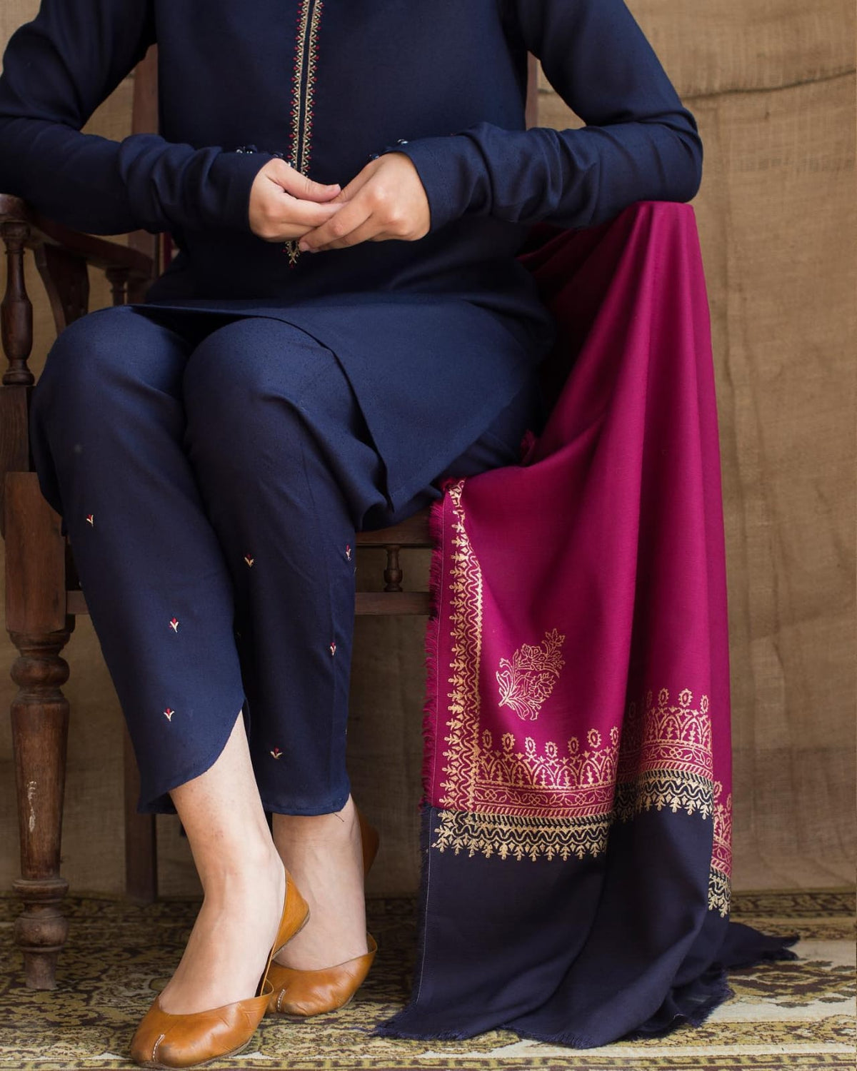 ★ Premium Dhanak 3-Piece Embroidered Winter Collection
