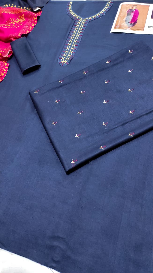 ★ Premium Dhanak 3-Piece Embroidered Winter Collection