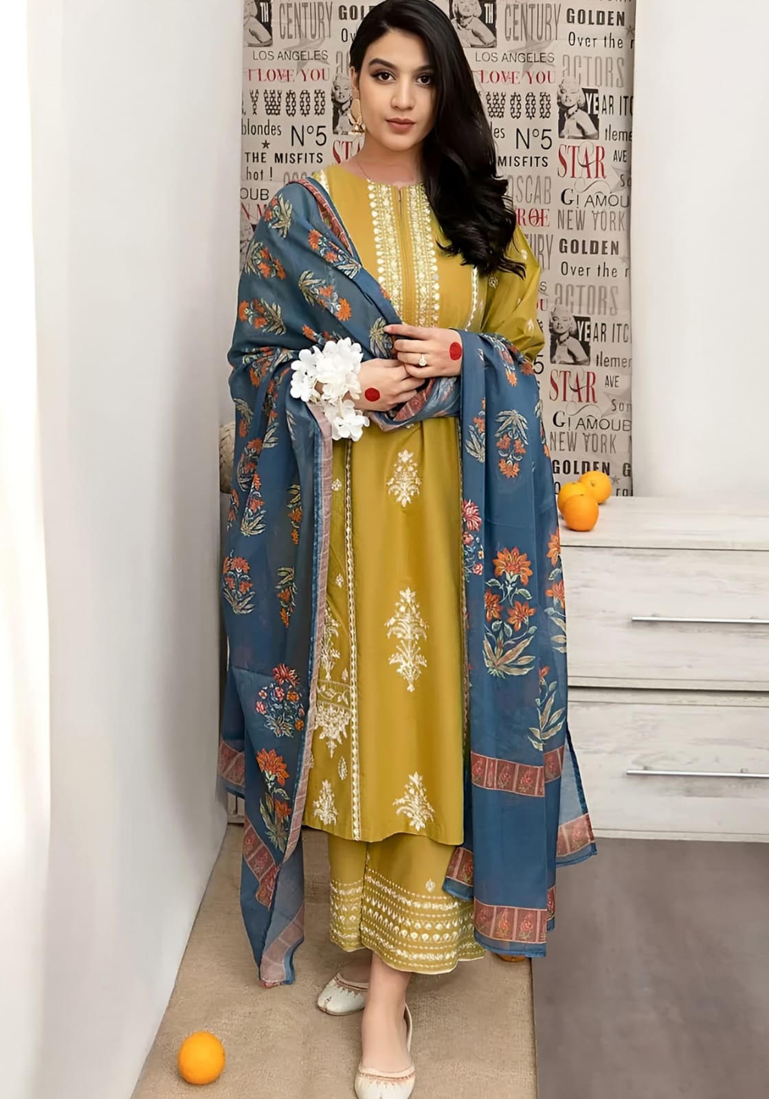★ Premium Dhanak 3-Piece Embroidered Winter Collection