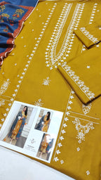 ★ Premium Dhanak 3-Piece Embroidered Winter Collection