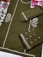 ★ Premium Dhanak 3-Piece Embroidered Winter Collection