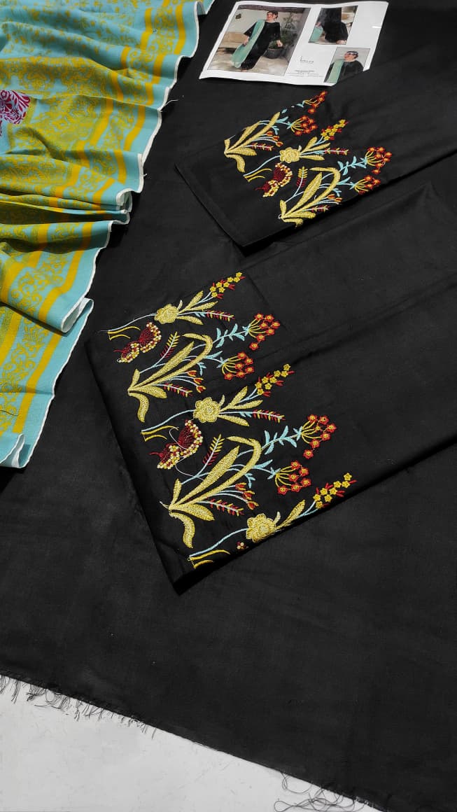 ★ Premium Dhanak 3-Piece Embroidered Winter Collection