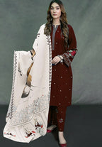 ★ Premium Dhanak 3-Piece Embroidered Winter Collection