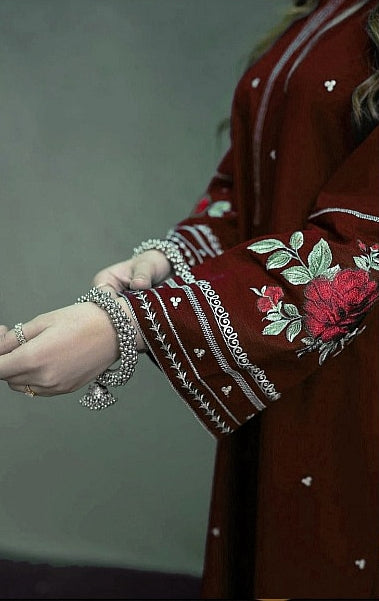 ★ Premium Dhanak 3-Piece Embroidered Winter Collection