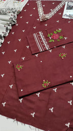 ★ Premium Dhanak 3-Piece Embroidered Winter Collection