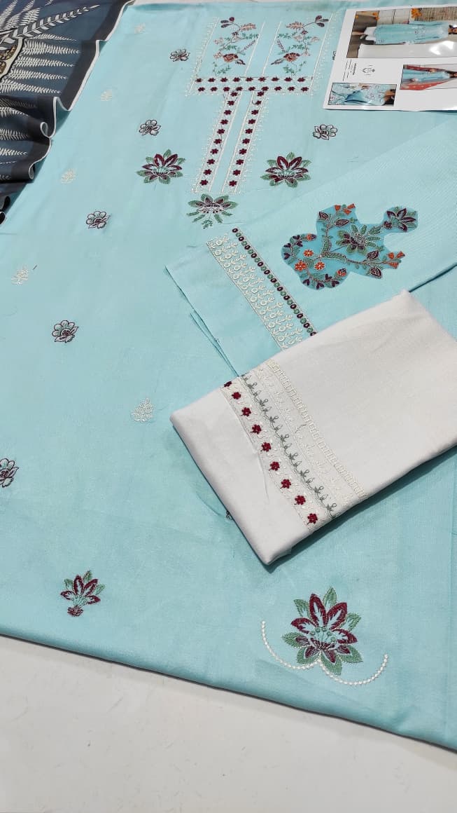 ★ Premium Dhanak 3-Piece Embroidered Winter Collection