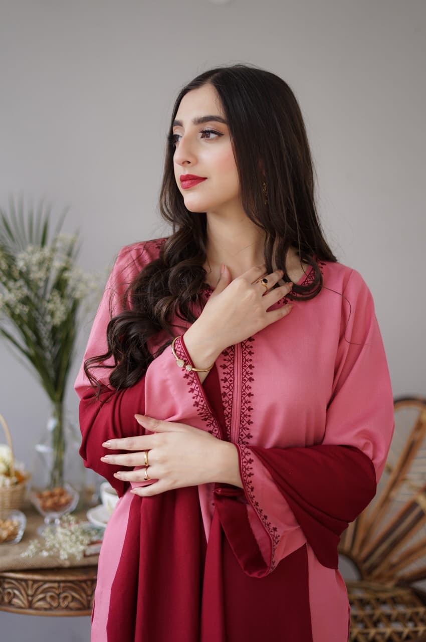 ★ Premium Dhanak 3-Piece Embroidered Winter Collection