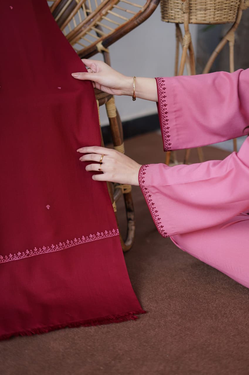 ★ Premium Dhanak 3-Piece Embroidered Winter Collection
