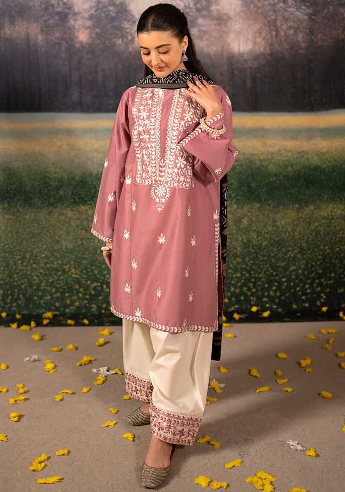 ★ Premium Dhanak 3-Piece Embroidered Winter Collection