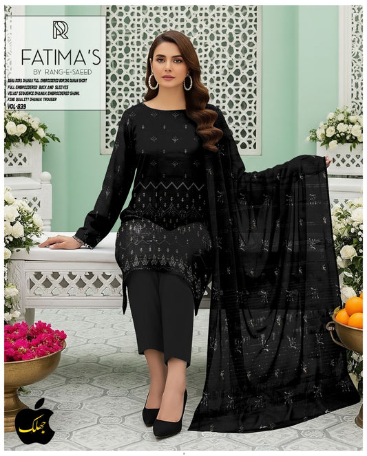 Exclusive Heavy Embroidered Dhanak Ensemble