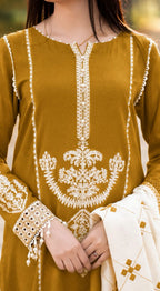 ★ Premium Dhanak 3-Piece Embroidered Winter Collection