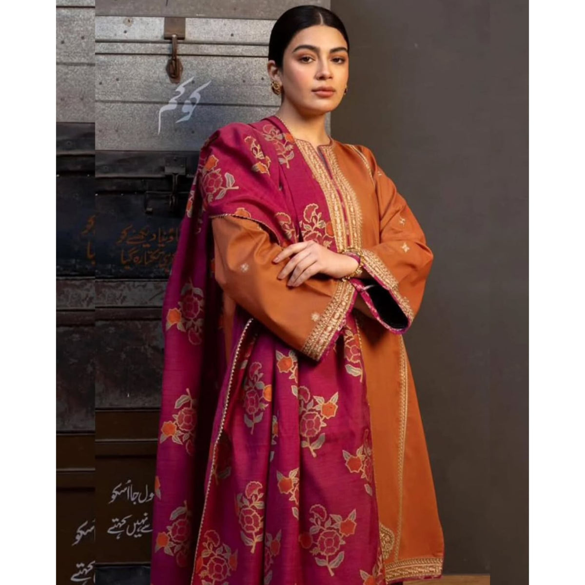 ★ Premium Dhanak 3-Piece Embroidered Winter Collection