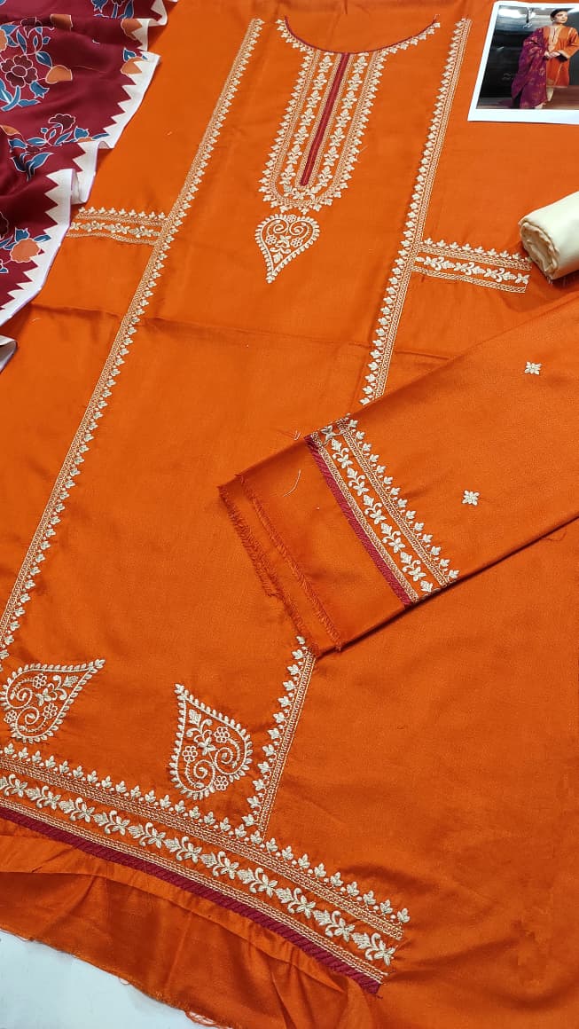 ★ Premium Dhanak 3-Piece Embroidered Winter Collection