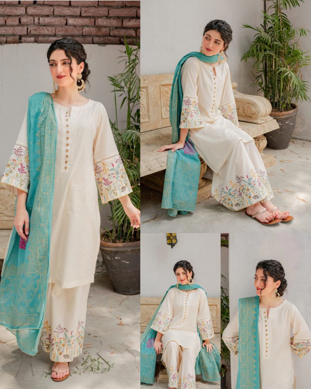 ★ Premium Dhanak 3-Piece Embroidered Winter Collection