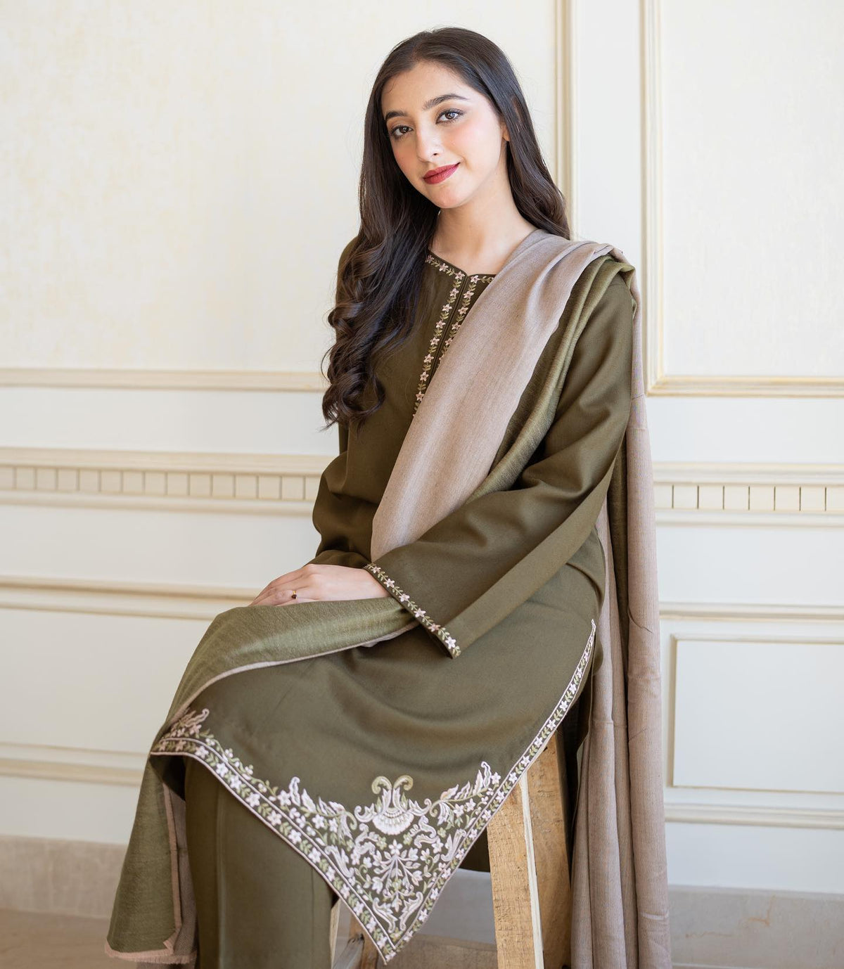 ★ Premium Dhanak 3-Piece Embroidered Winter Collection