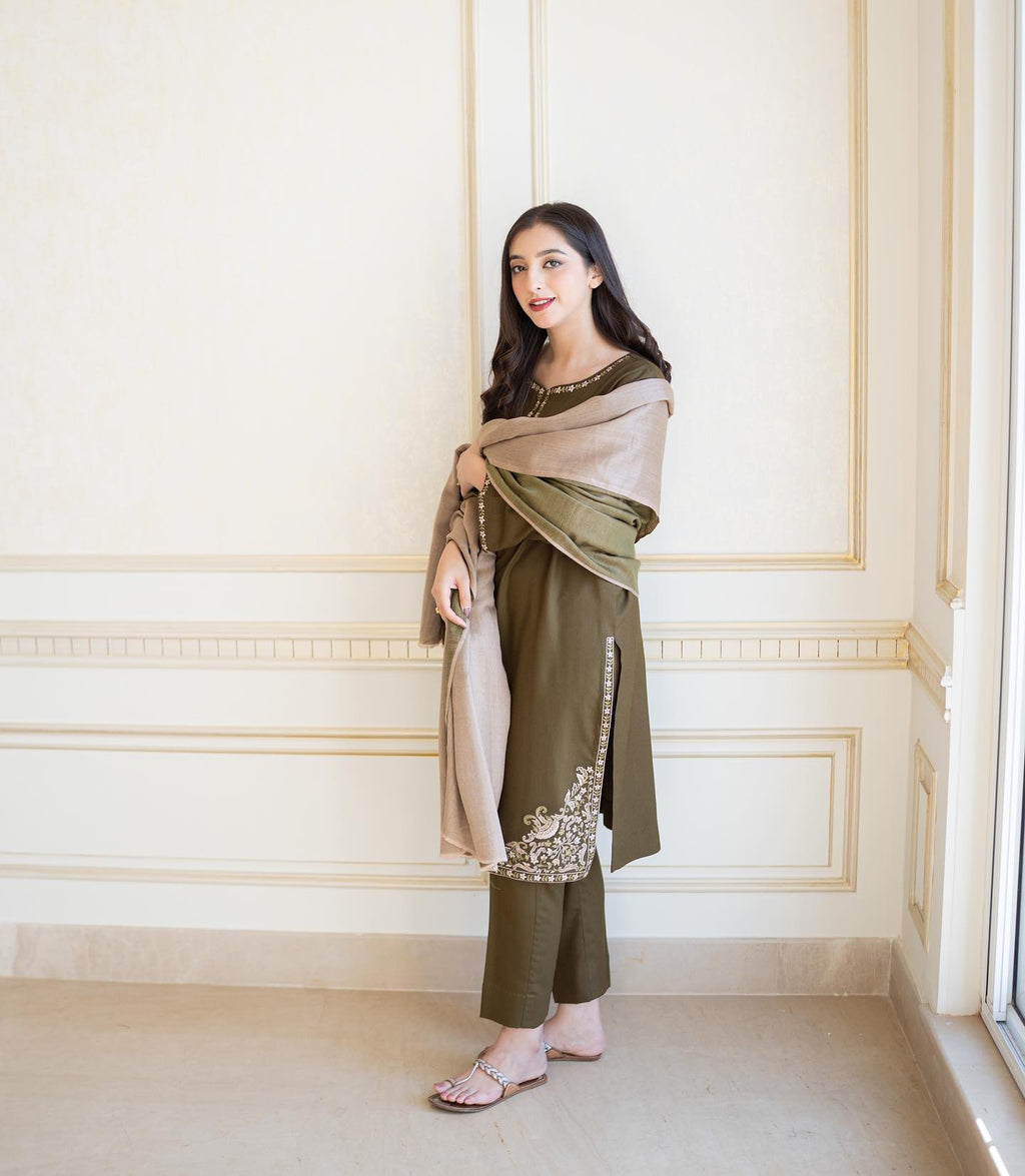 ★ Premium Dhanak 3-Piece Embroidered Winter Collection