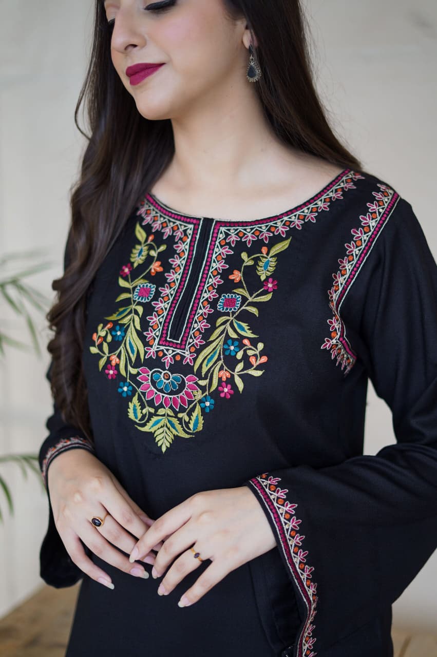 ★ Premium Dhanak 3-Piece Embroidered Winter Collection