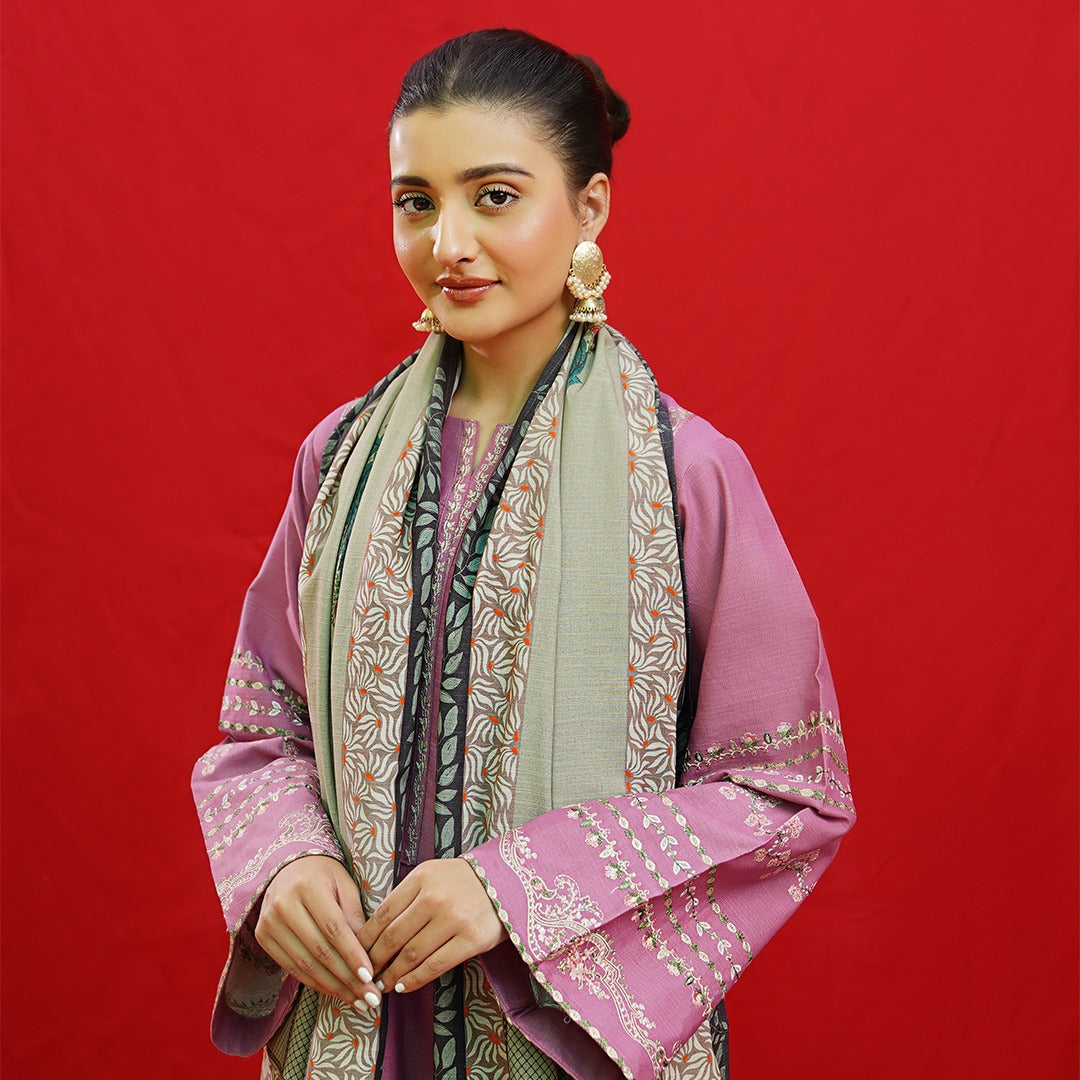 ★ Premium Dhanak 3-Piece Embroidered Winter Collection