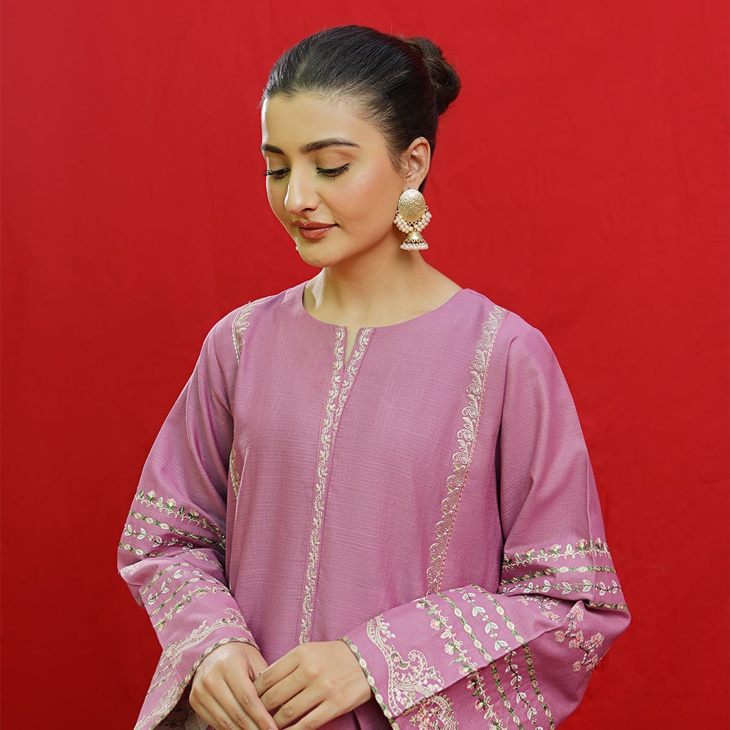 ★ Premium Dhanak 3-Piece Embroidered Winter Collection