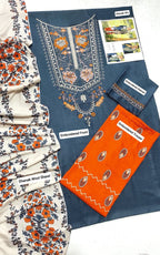 ★ Premium Dhanak 3-Piece Embroidered Winter Collection
