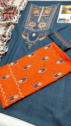 ★ Premium Dhanak 3-Piece Embroidered Winter Collection