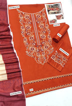 ★ Premium Dhanak 3-Piece Embroidered Winter Collection