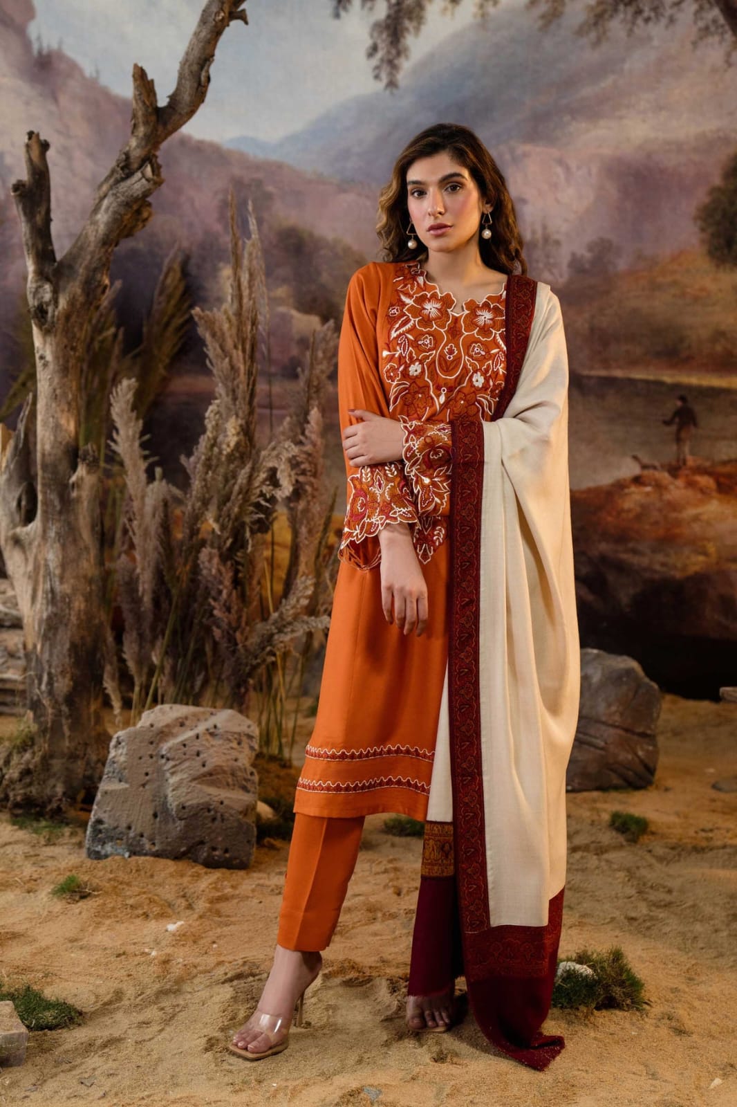 ★ Premium Dhanak 3-Piece Embroidered Winter Collection