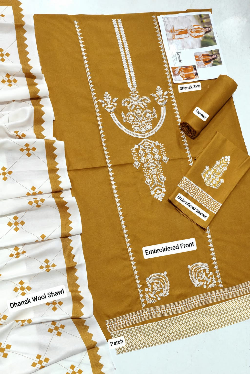 ★ Premium Dhanak 3-Piece Embroidered Winter Collection
