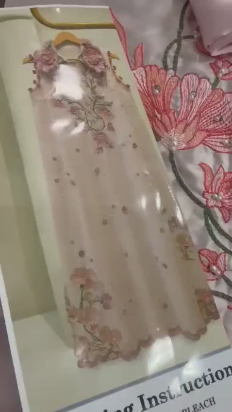 ★AGHA NOOR KAFTAN COLLECTION 2026 — BLUSH PINK ★